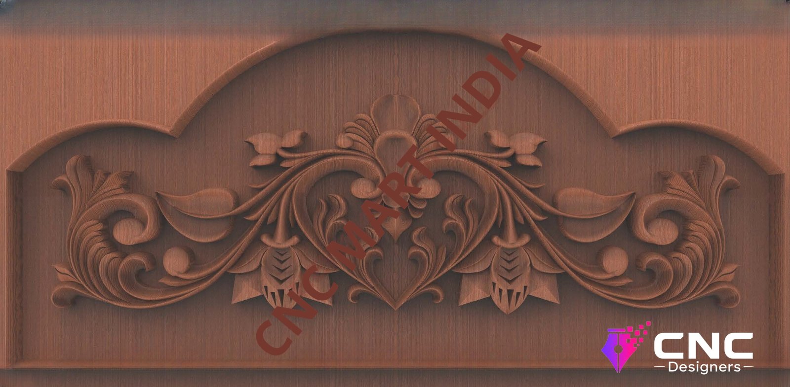 Beds & Sofa - BS-89 Elegant Floral Ornament Carving 3D Relief Design